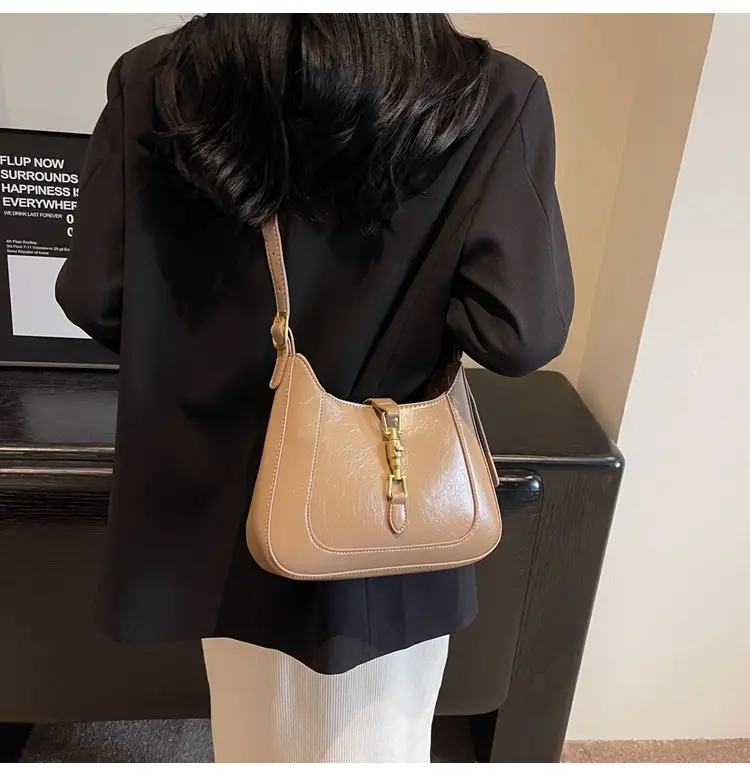 Tom Ford Brown Leather Shoulder Bag for Women — feature 25