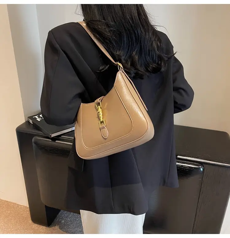 Tom Ford Brown Leather Shoulder Bag for Women — feature 27