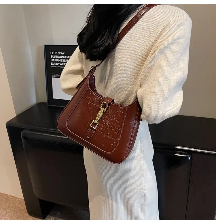 Tom Ford Brown Leather Shoulder Bag for Women — feature 30