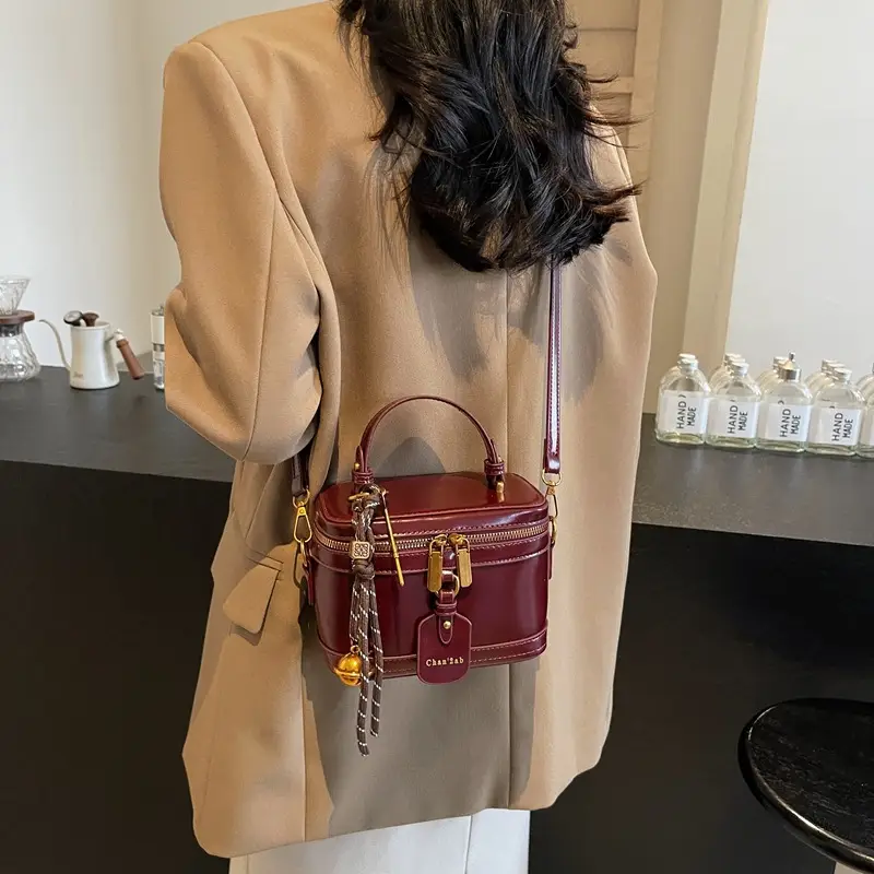2025 New High-End Brown Box Bag for Women - Image 4