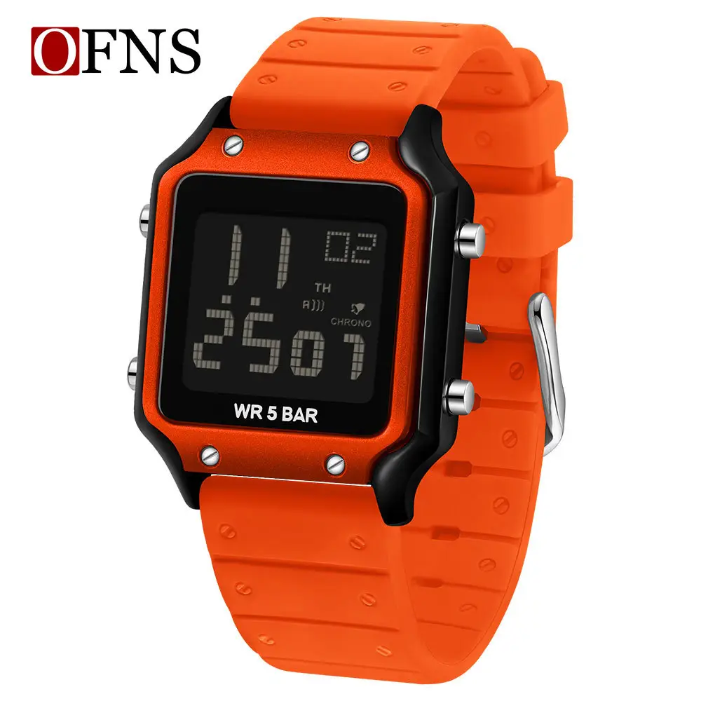 O'Fani's 5 Bar Waterproof Digital Counting Watch Black