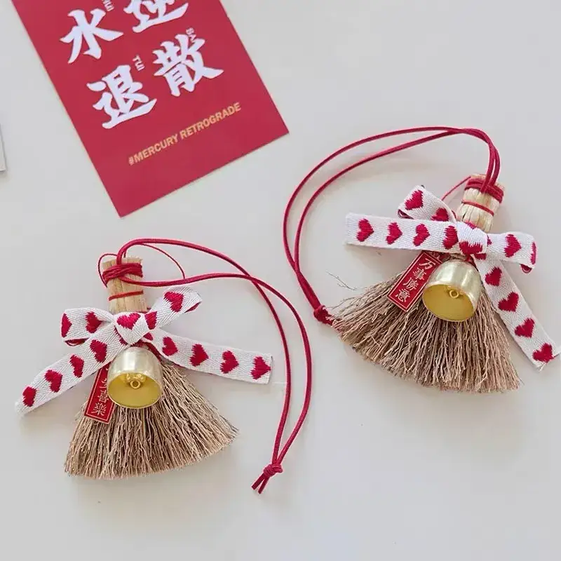 Christmas Bell Pendant with Velvet Bow Decor — feature 8