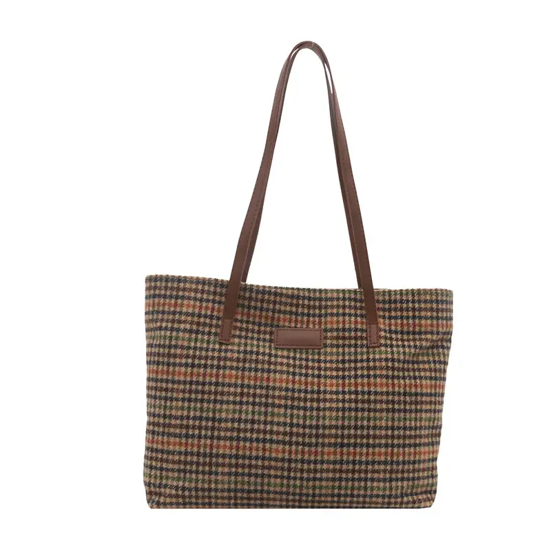 Korean Style Plaid Shoulder Bag for Women - Image 10