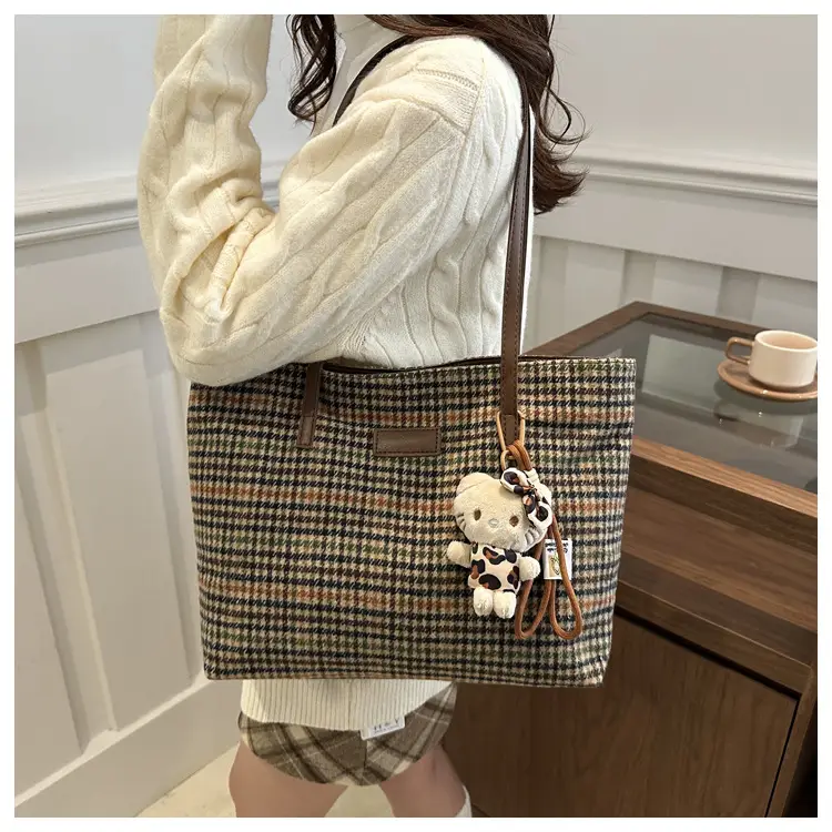 Korean Style Plaid Shoulder Bag for Women — feature 15