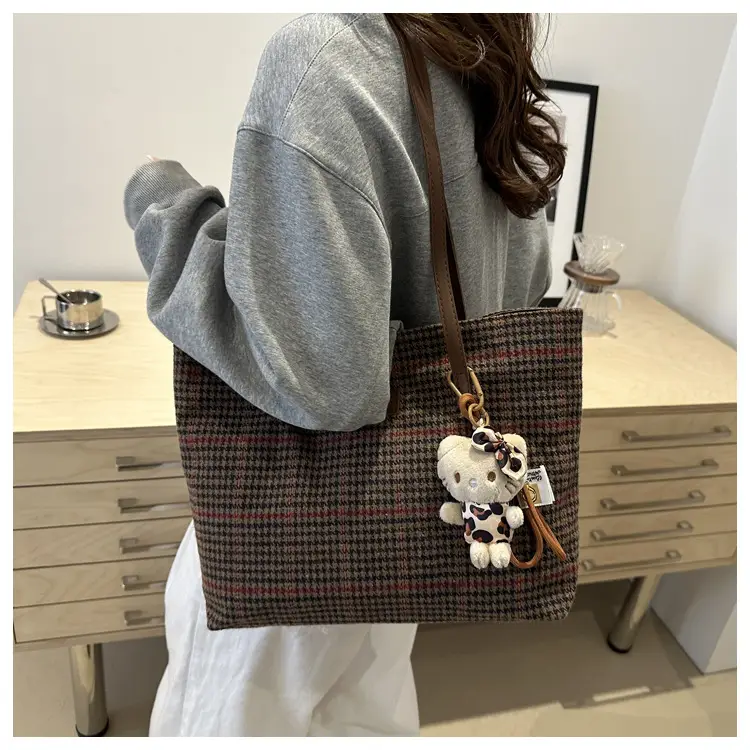Korean Style Plaid Shoulder Bag for Women — feature 18
