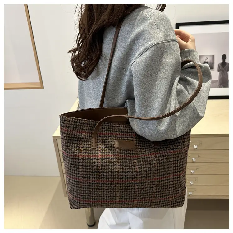 Korean Style Plaid Shoulder Bag for Women — feature 20