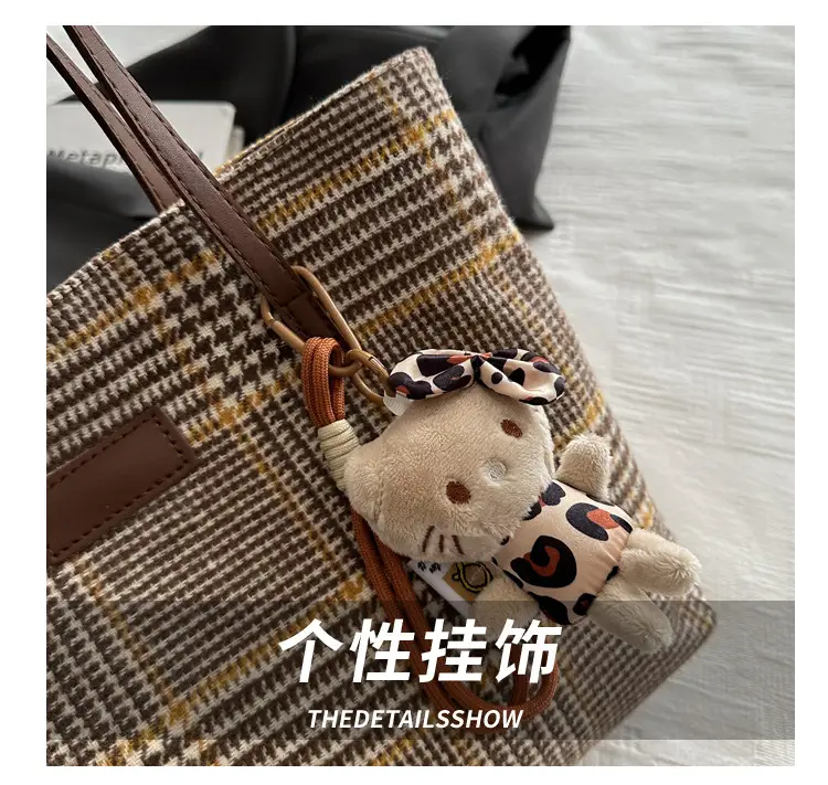 Korean Style Plaid Shoulder Bag for Women — feature 4