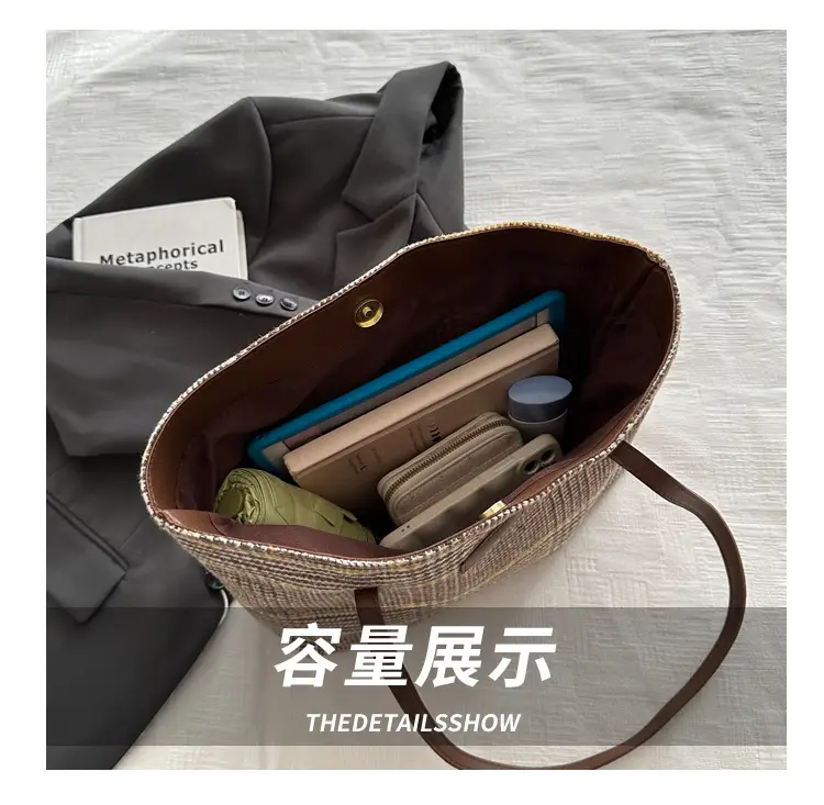 Korean Style Plaid Shoulder Bag for Women — feature 7