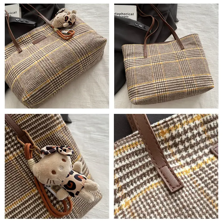 Korean Style Plaid Shoulder Bag for Women — feature 8