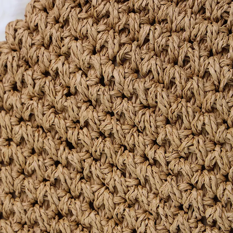 Japanese Straw Shoulder Bag Zipper Mori Handmade — feature 15