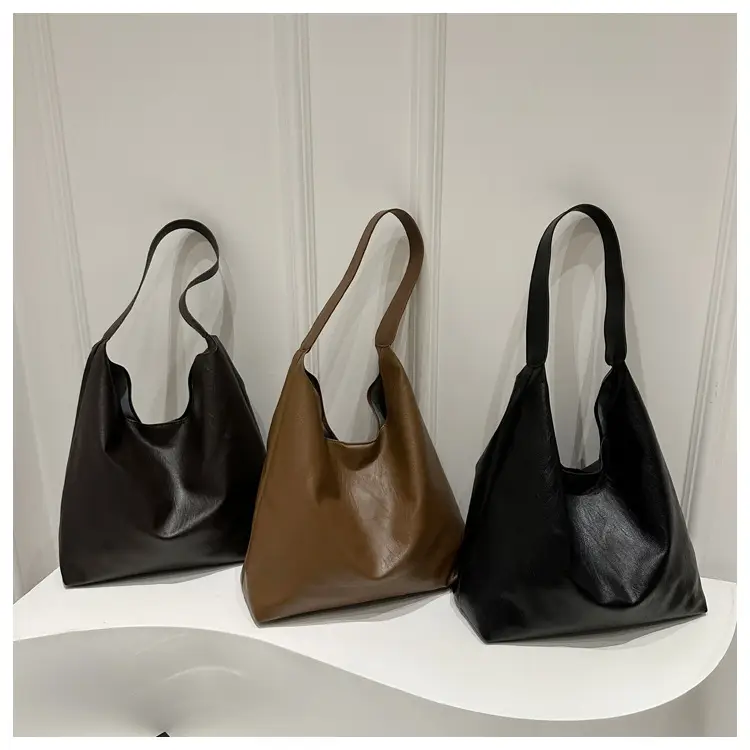 Women Vintage Brown Leather Shoulder Bag 2024 - Image 4