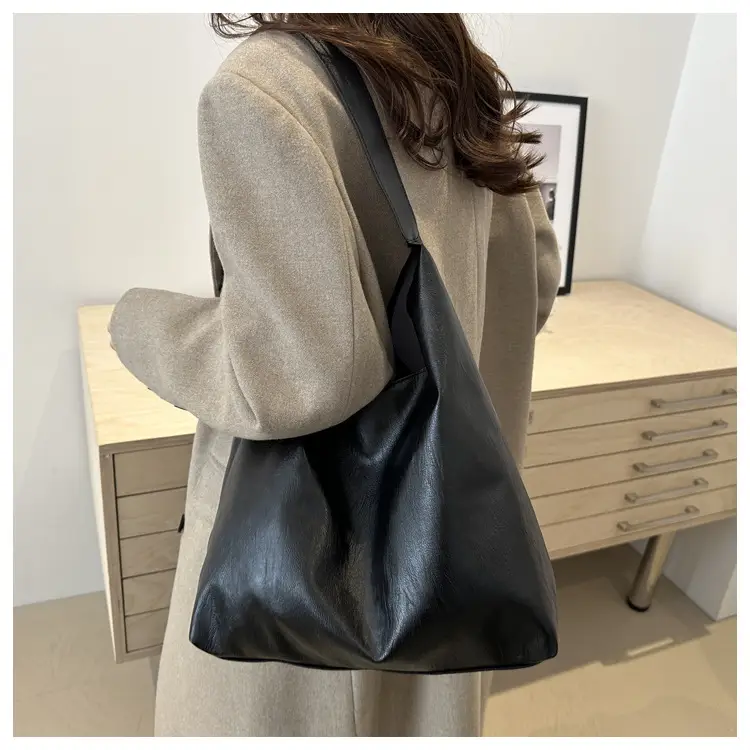 Women Vintage Brown Leather Shoulder Bag 2024 - Image 6