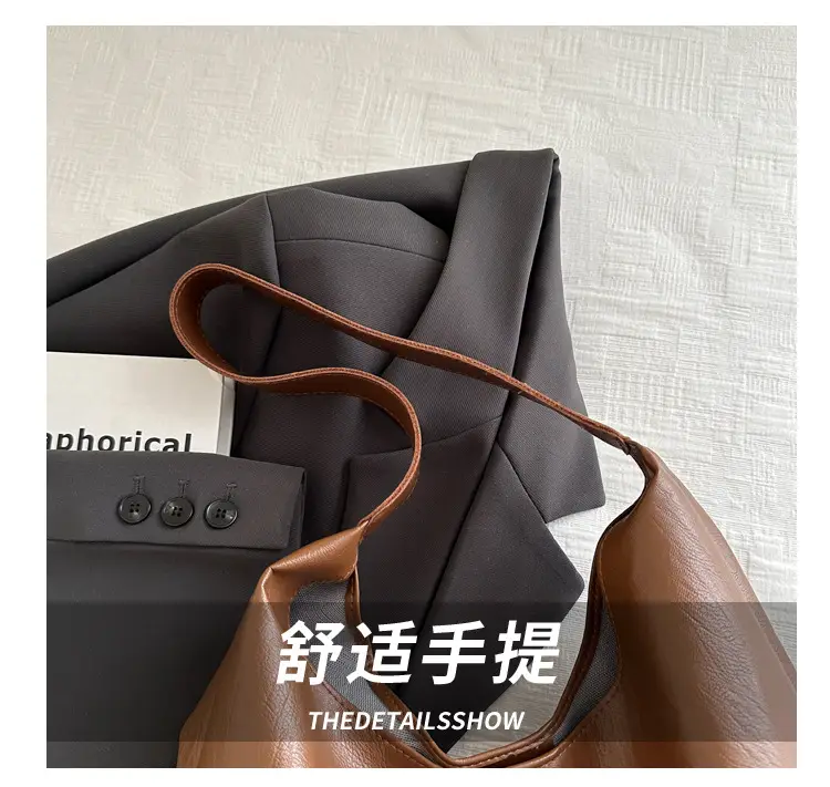 Women Vintage Brown Leather Shoulder Bag 2024 — feature 4