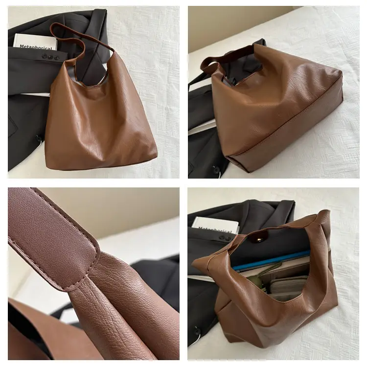 Women Vintage Brown Leather Shoulder Bag 2024 — feature 7