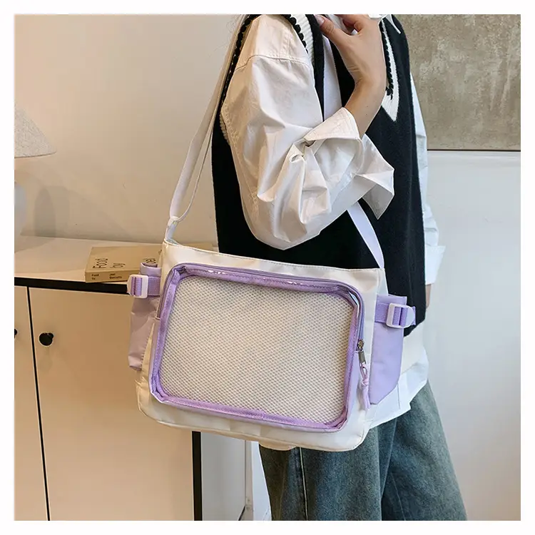Purple Transparent Shoulder Crossbody Bag for Women - Image 7
