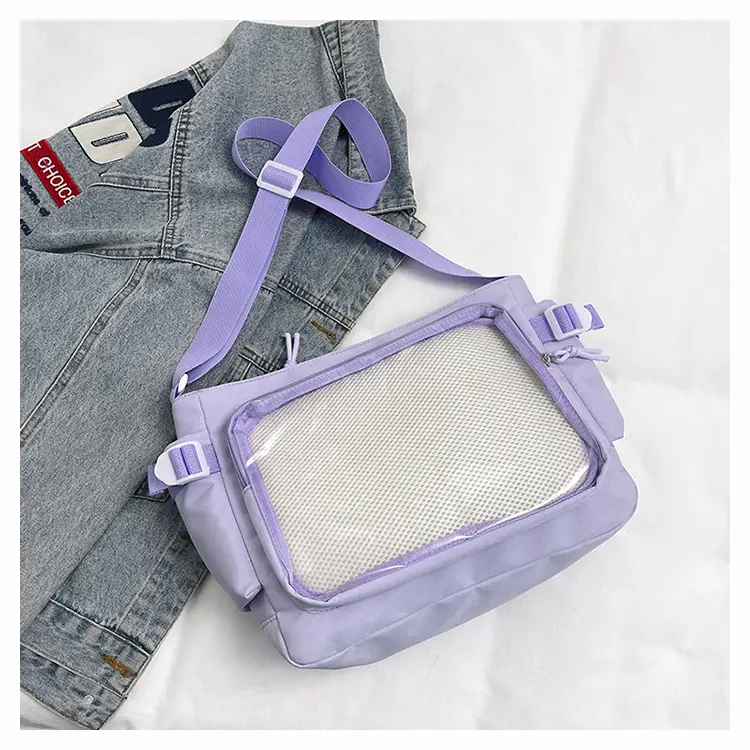 Purple Transparent Shoulder Crossbody Bag for Women - Image 3