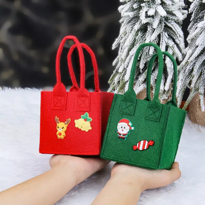 Felt Christmas Eve Apple Bag for Kids Candy Gift - Image 32