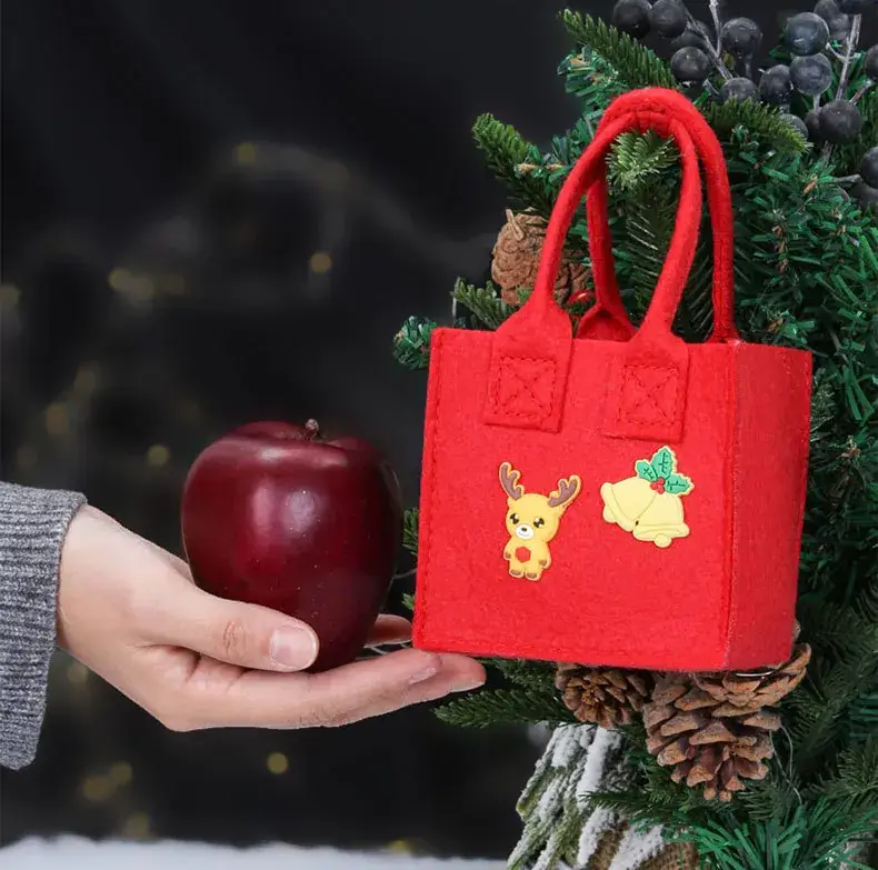 Felt Christmas Eve Apple Bag for Kids Candy Gift — feature 11