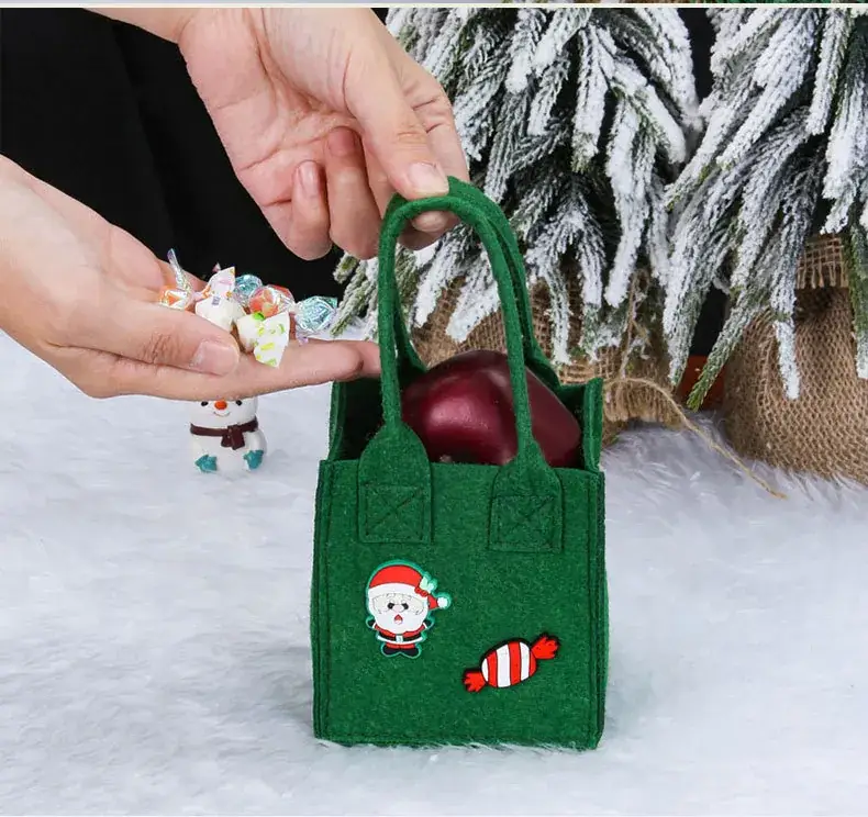 Felt Christmas Eve Apple Bag for Kids Candy Gift — feature 12