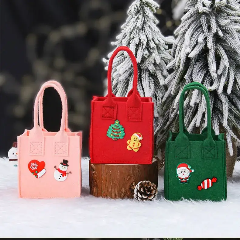 Felt Christmas Eve Apple Bag for Kids Candy Gift — feature 9