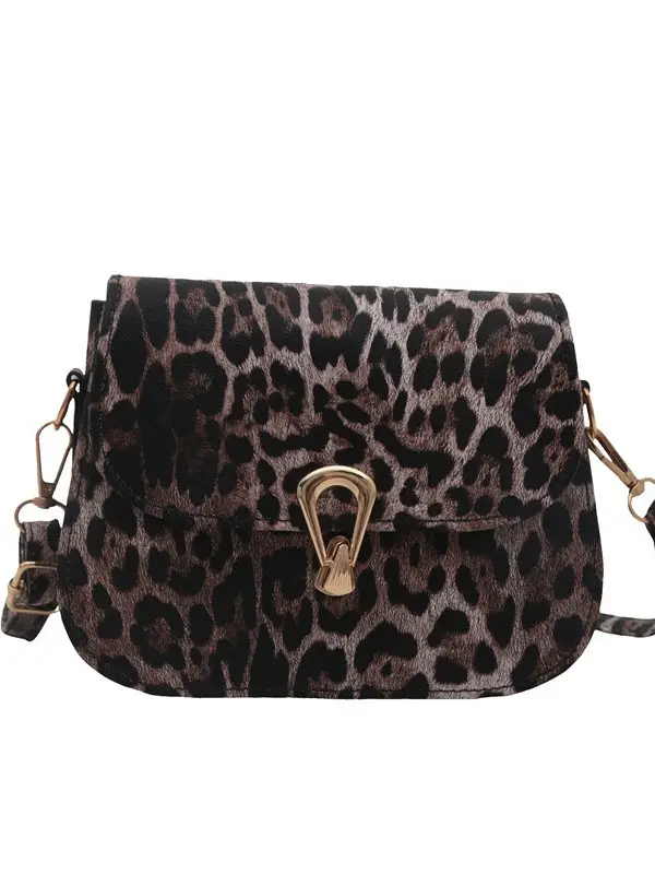 Leopard Print Shoulder Crossbody Bag 2024
