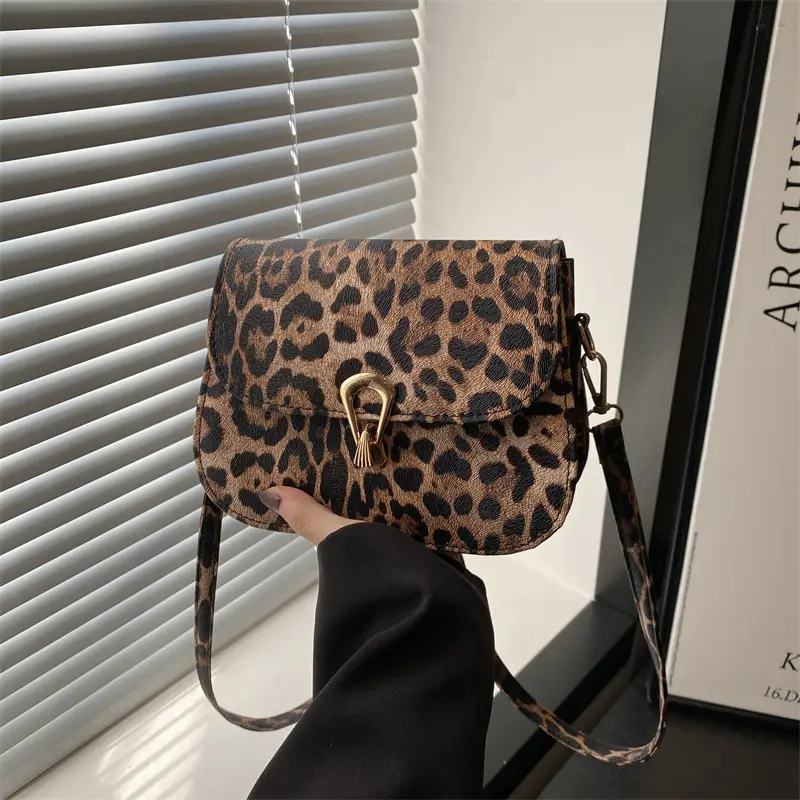 Leopard Print Shoulder Crossbody Bag 2024