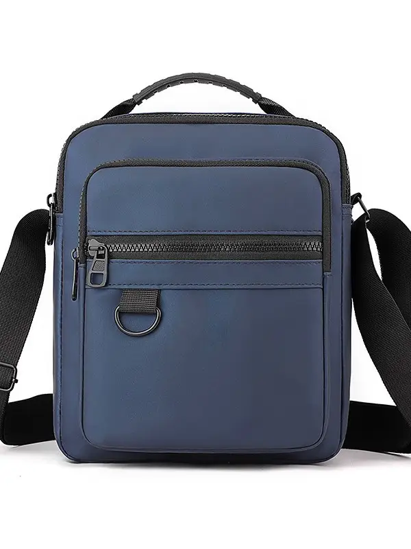 Men's Grey Nylon Shoulder Crossbody Bag 2024 Winter - Image 6