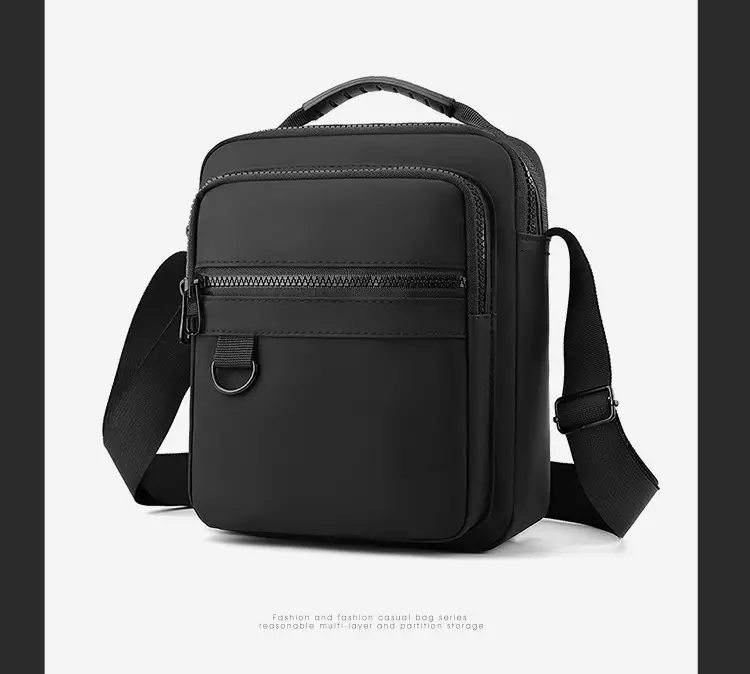 Men's Grey Nylon Shoulder Crossbody Bag 2024 Winter — feature 23