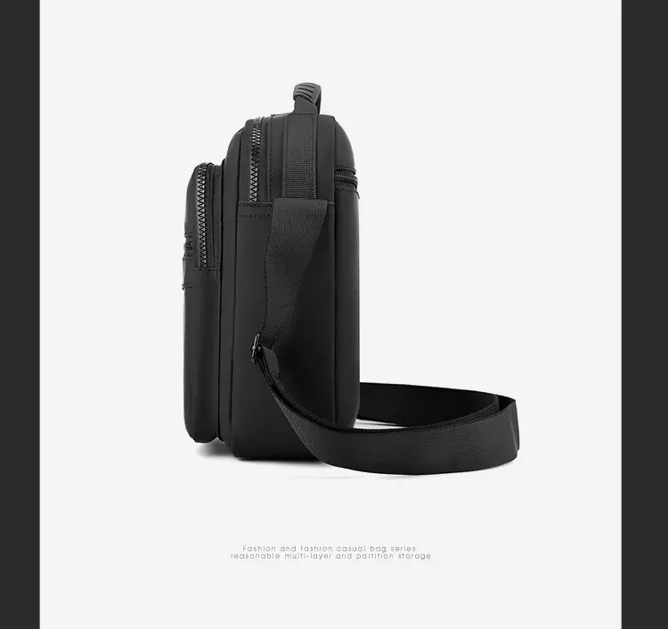 Men's Grey Nylon Shoulder Crossbody Bag 2024 Winter — feature 24