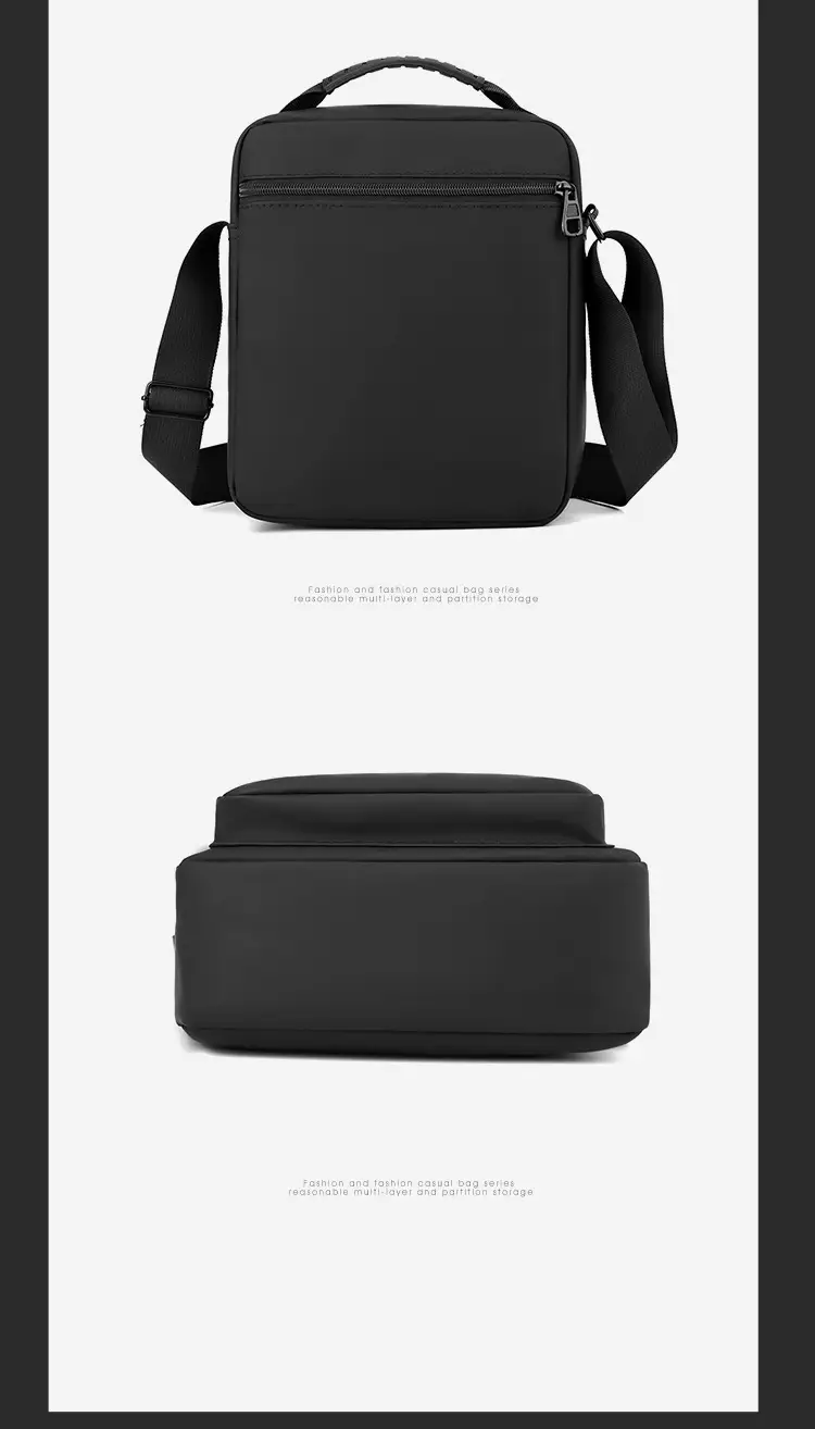 Men's Grey Nylon Shoulder Crossbody Bag 2024 Winter — feature 25