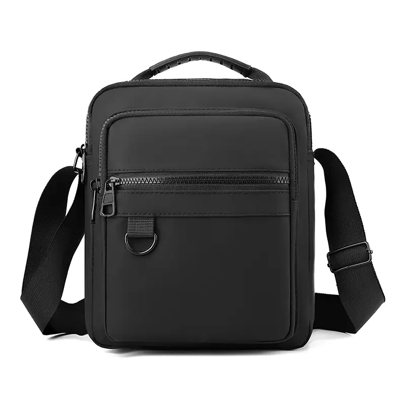 Men's Grey Nylon Shoulder Crossbody Bag 2024 Winter - Image 2