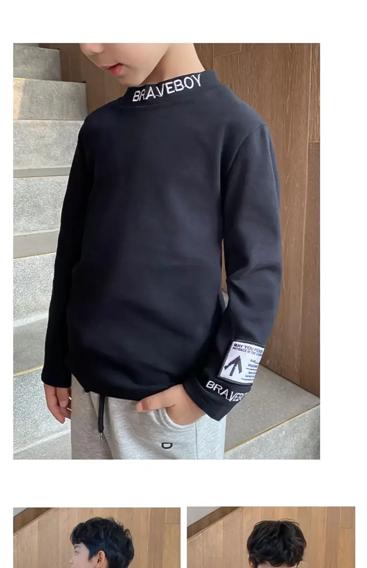 Kids Orange Hoodie with Logo for Boys Autumn Winter Wear — feature 9