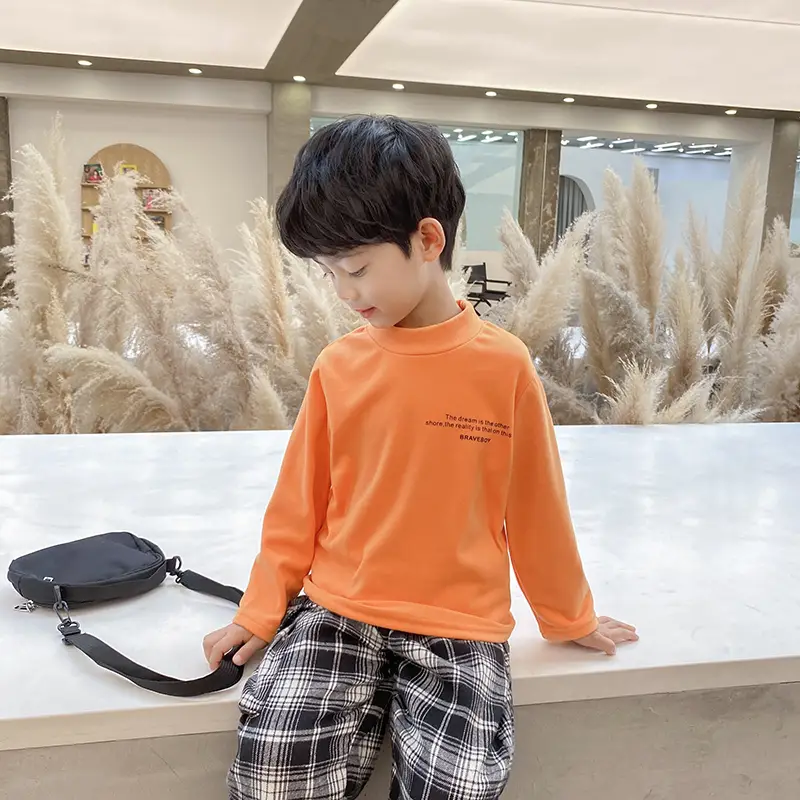 Kids Orange Hoodie with Logo for Boys Autumn Winter Wear - Image 14
