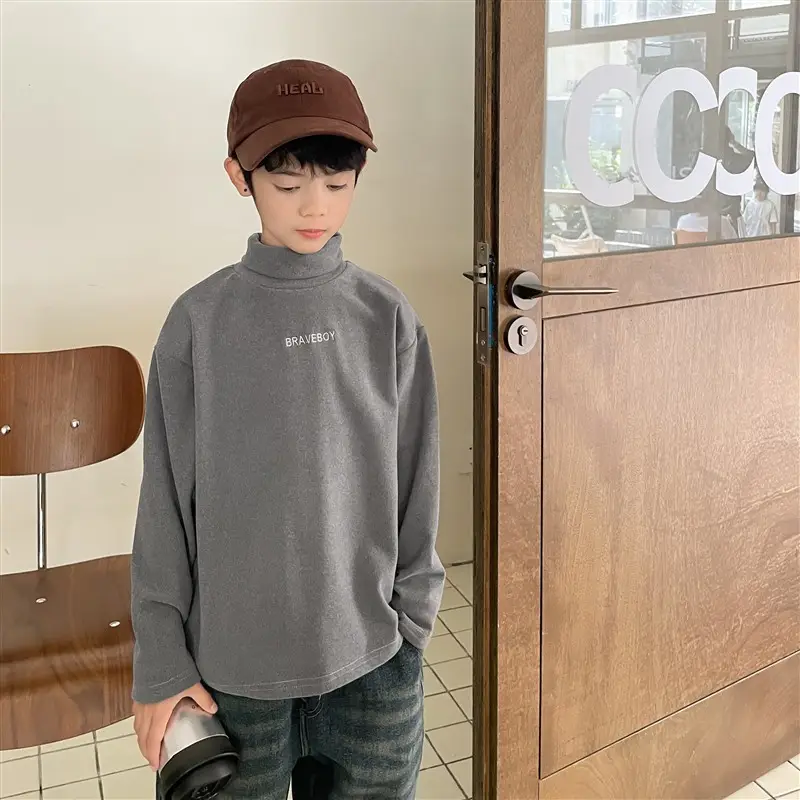 Kids Orange Hoodie with Logo for Boys Autumn Winter Wear - Image 37