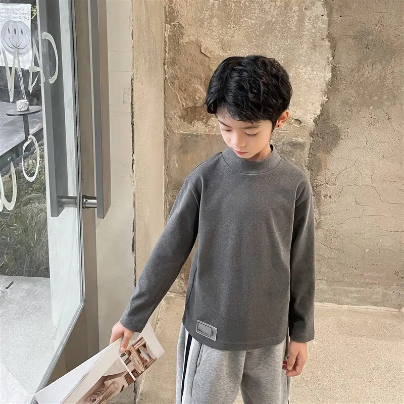 Kids Orange Hoodie with Logo for Boys Autumn Winter Wear - Image 6