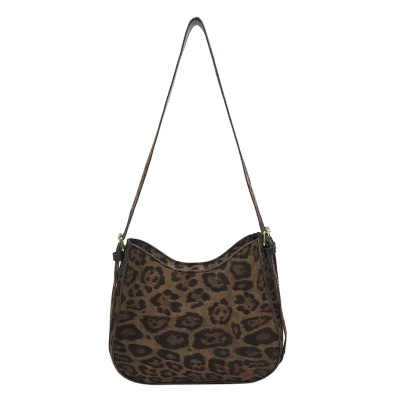 Vintage Leopard Print Wide Strap Tote Bag Women 2024 - Image 3
