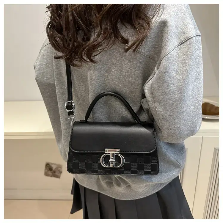 White Textured Lock Shoulder Bag for Women — feature 10
