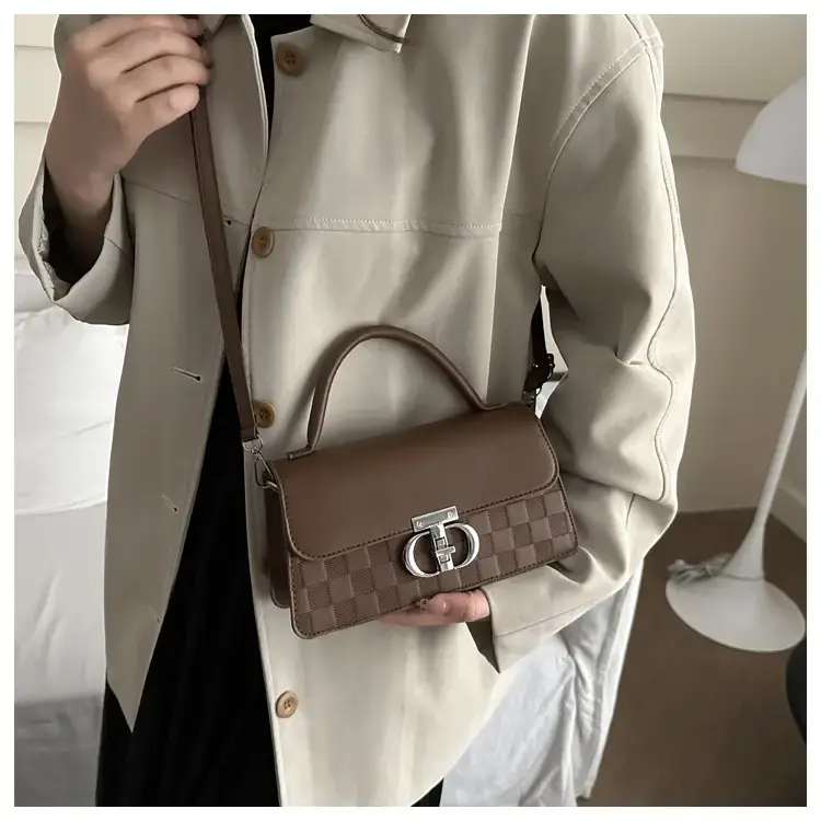 White Textured Lock Shoulder Bag for Women — feature 13
