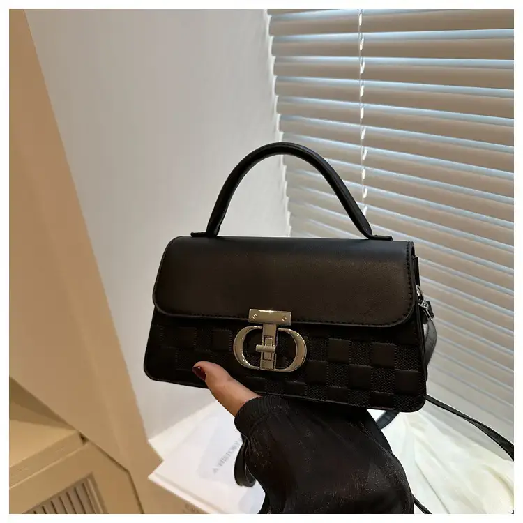 White Textured Lock Shoulder Bag for Women — feature 17