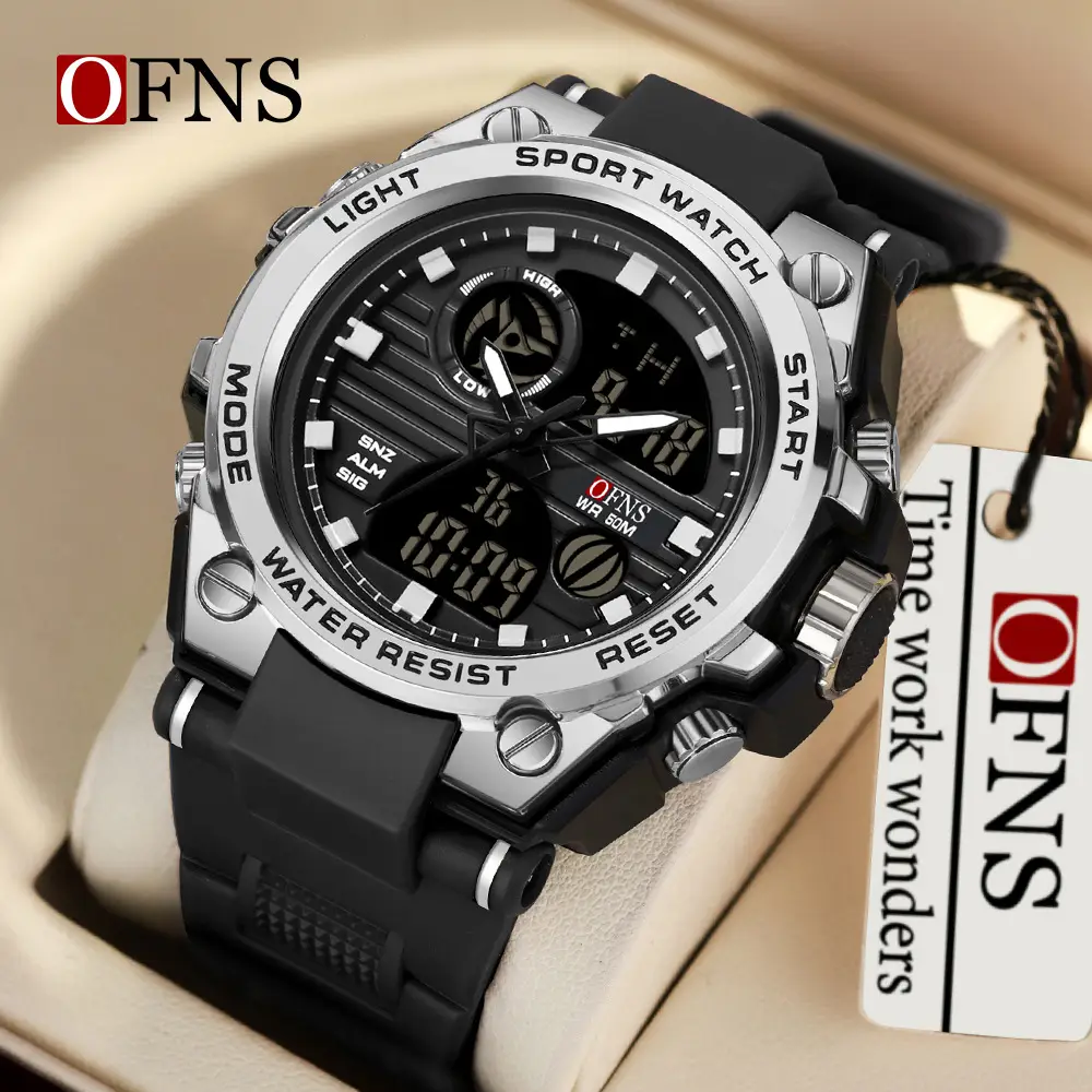 O'Fannie Luminous Waterproof Sports Watch Black - Image 7