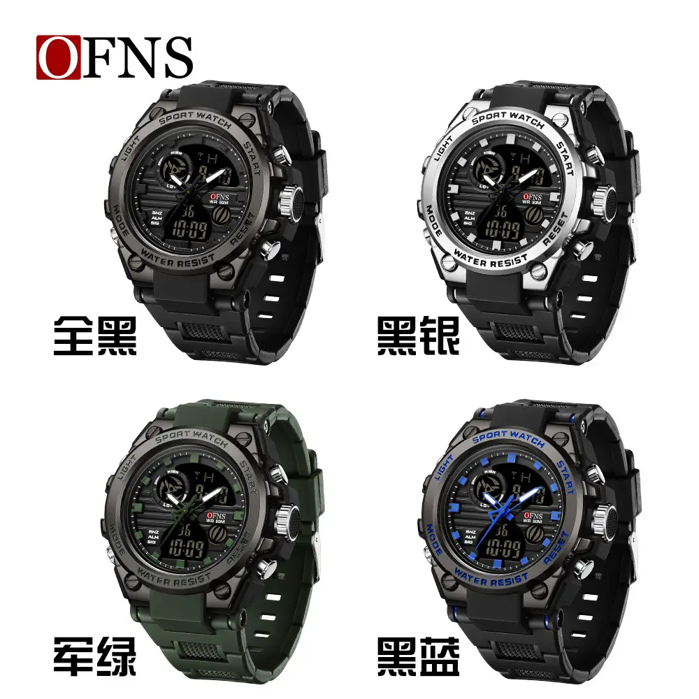 O'Fannie Luminous Waterproof Sports Watch Black - Image 8