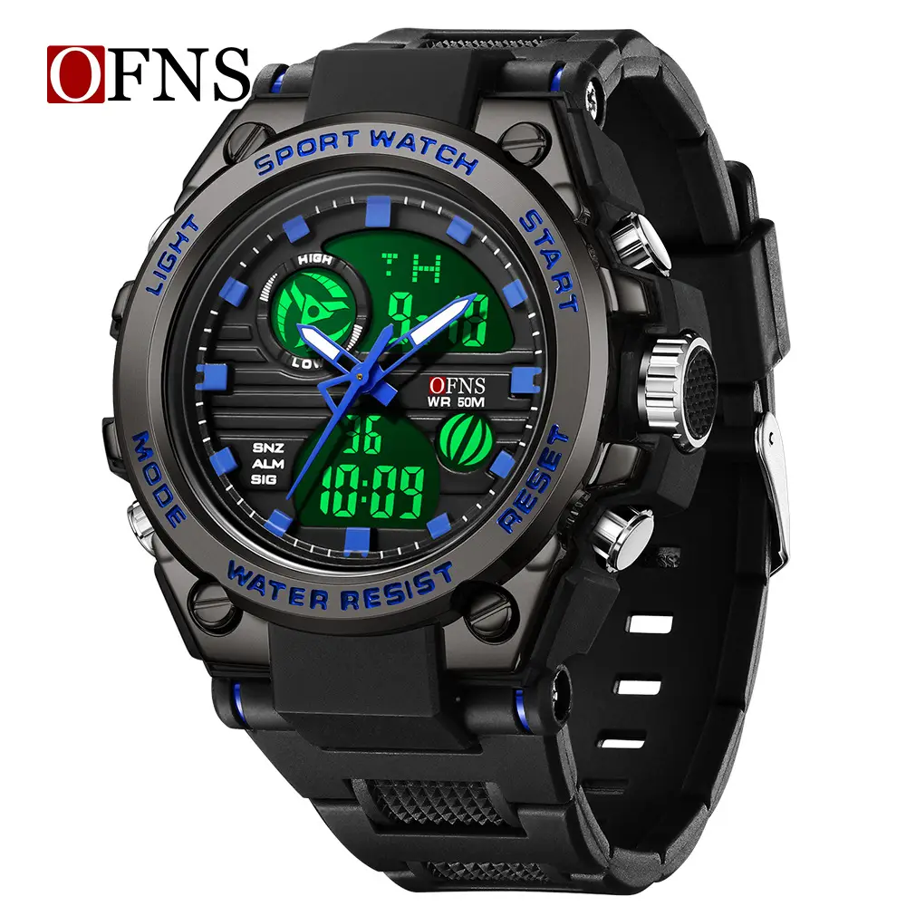 O'Fannie Luminous Waterproof Sports Watch Black - Image 9