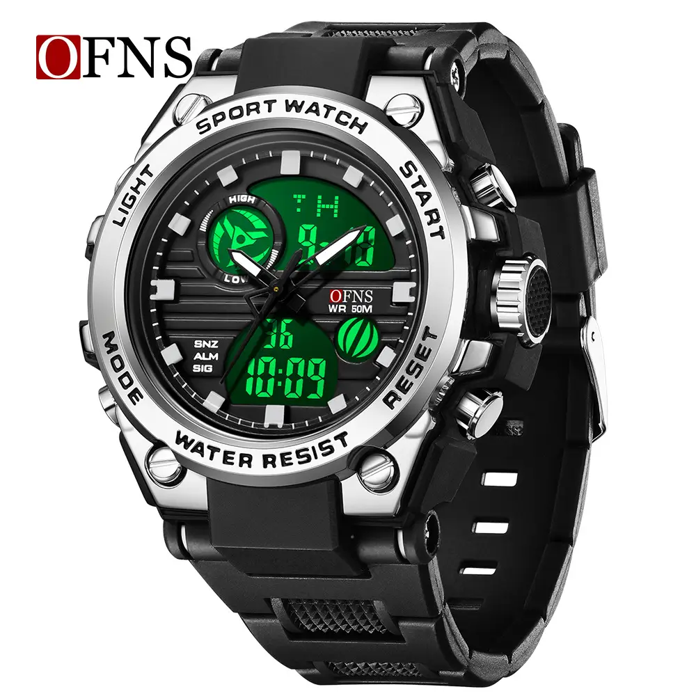 O'Fannie Luminous Waterproof Sports Watch Black - Image 2