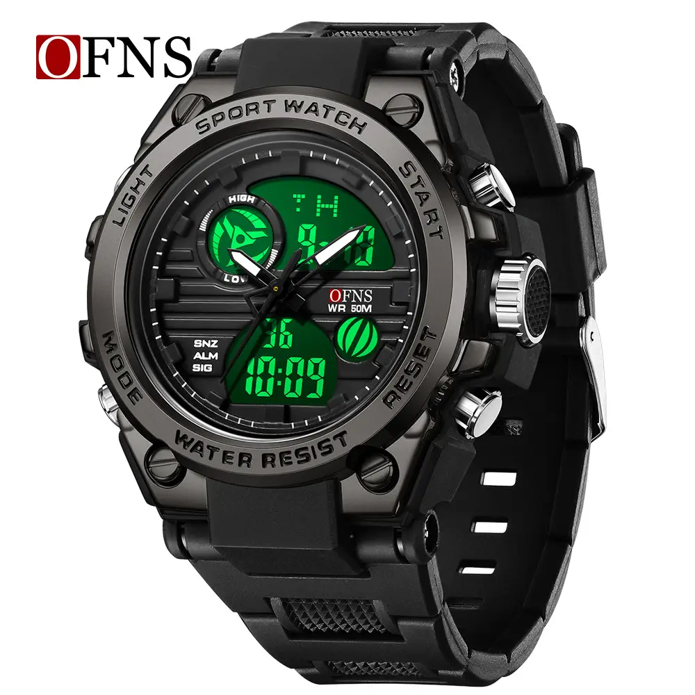 O'Fannie Luminous Waterproof Sports Watch Black - Image 4