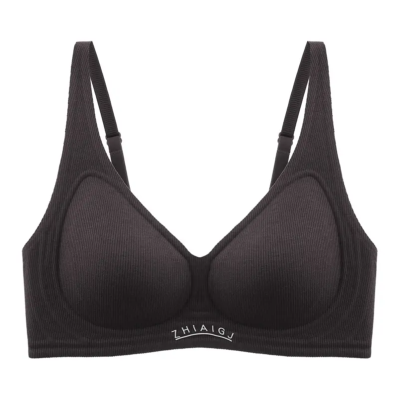 Small-breasted seamless naked underwear women's jelly soft support accessory breast adjustable ultra-soft thin bra without steel ring