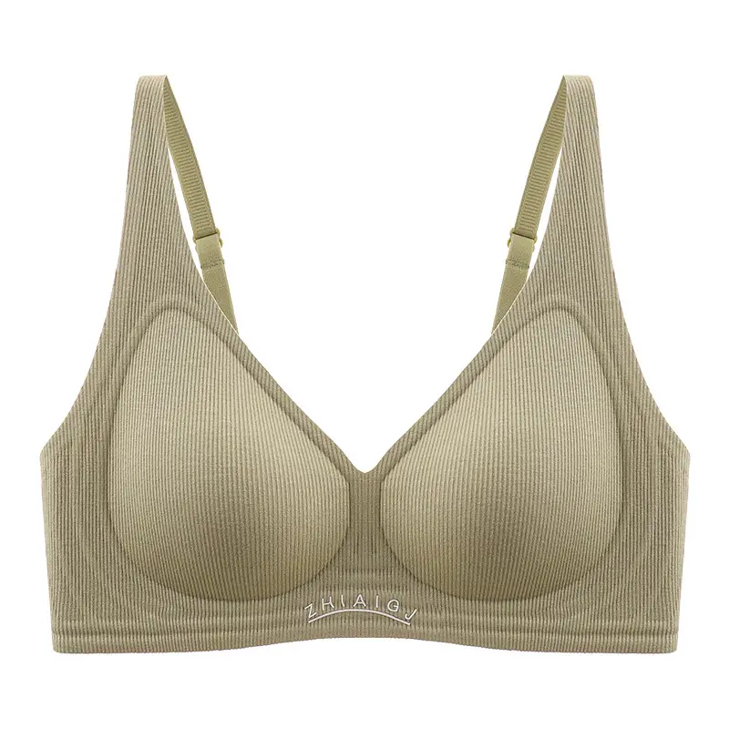 Small-breasted seamless naked underwear women's jelly soft support accessory breast adjustable ultra-soft thin bra without steel ring