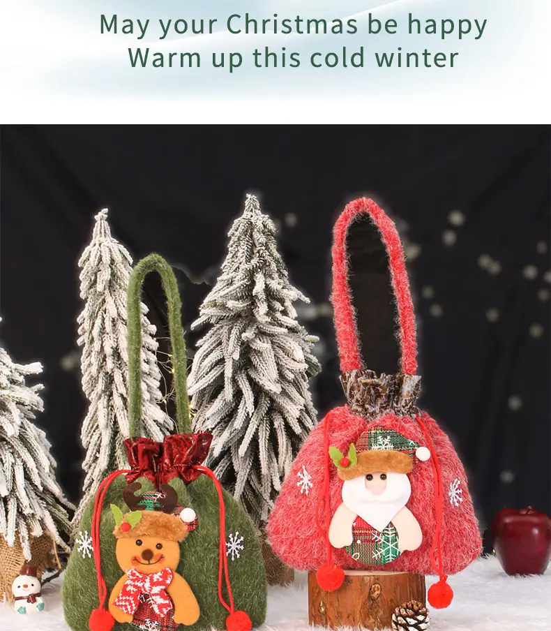 Christmas Apple Bag with Teddy Bear Design — feature 13