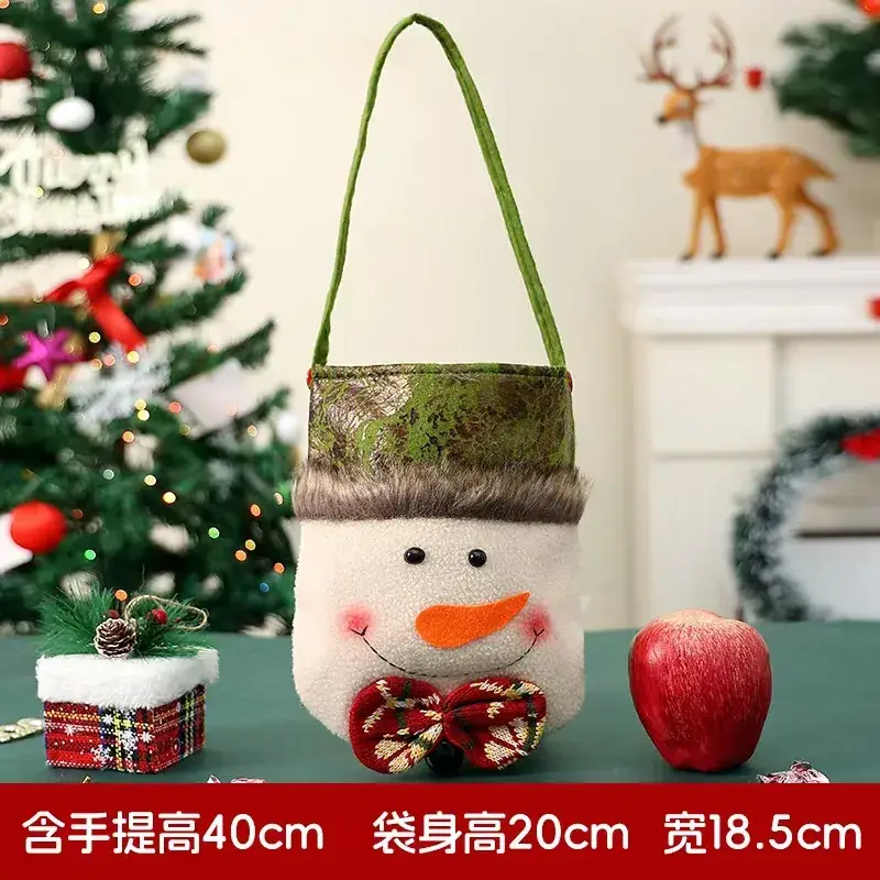 Christmas Apple Bag with Teddy Bear Design - Image 16