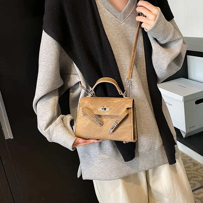 Women's Grey Velvet Shoulder Bag 2024 New Style - Image 7