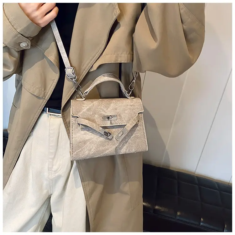 Women's Grey Velvet Shoulder Bag 2024 New Style — feature 20